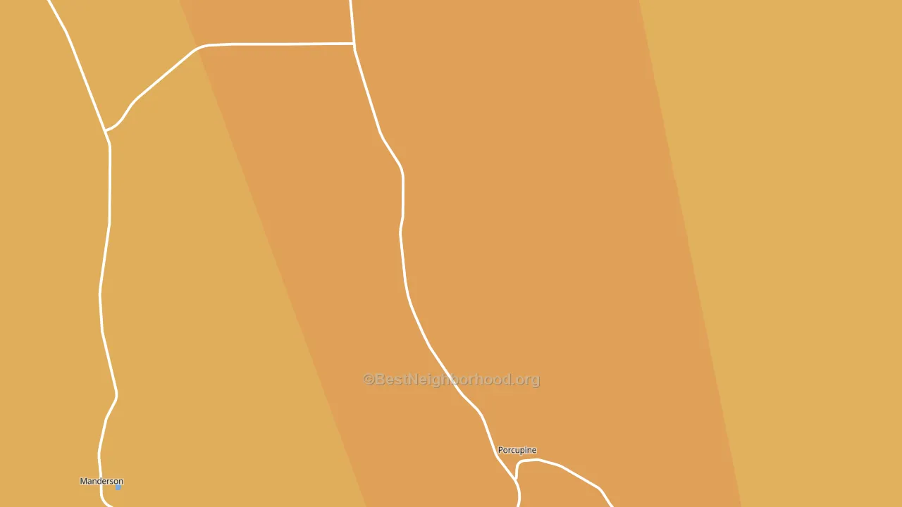 Porcupine, SD block-group voter-turnout map