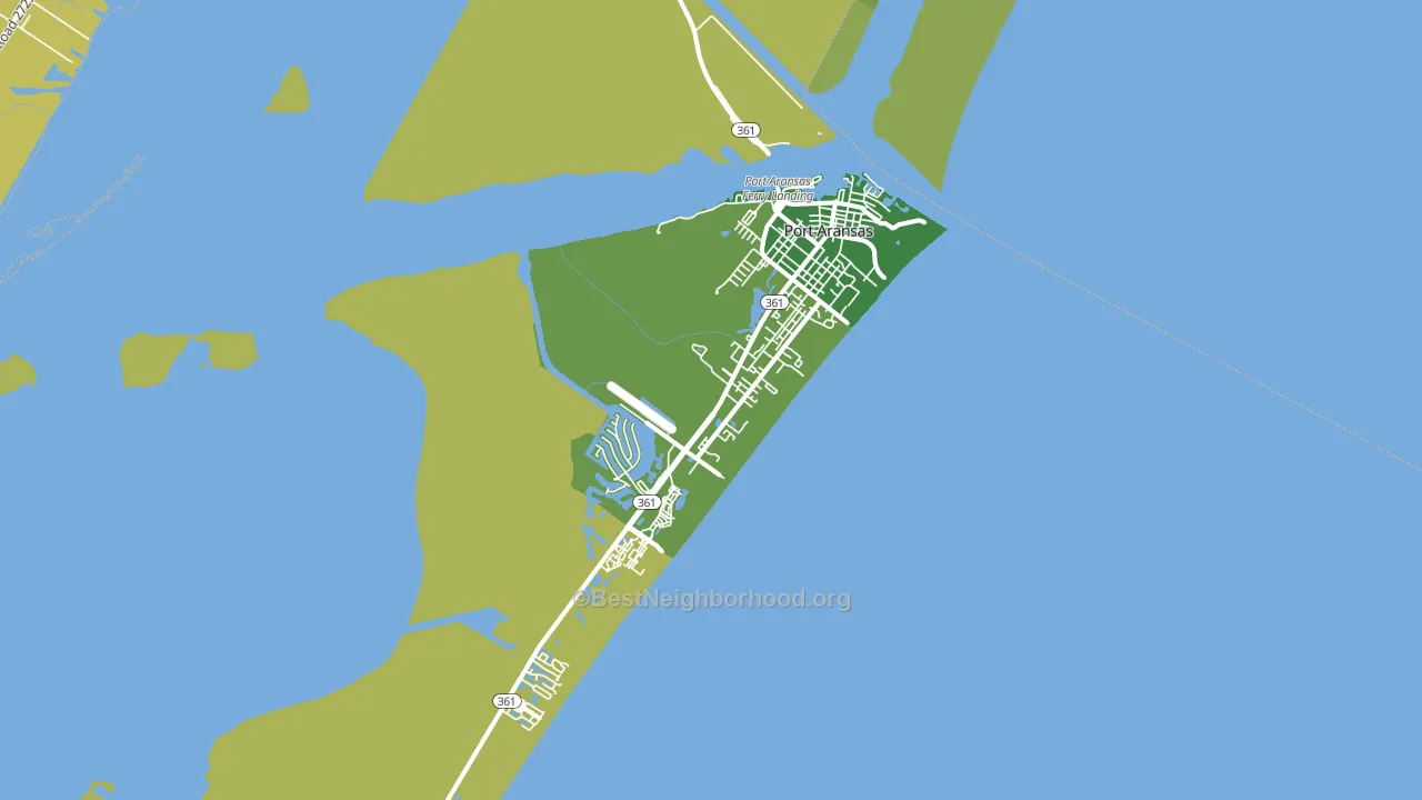 Port Aransas, TX block-group voter-turnout map