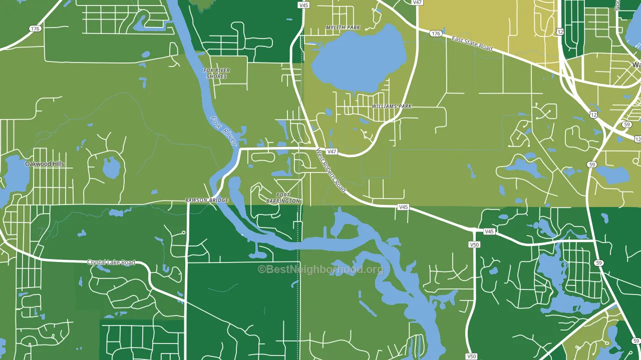 Port Barrington, IL block-group voter-turnout map