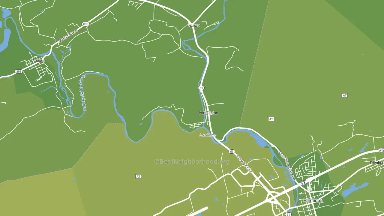 Port Clinton, PA block-group voter-turnout map