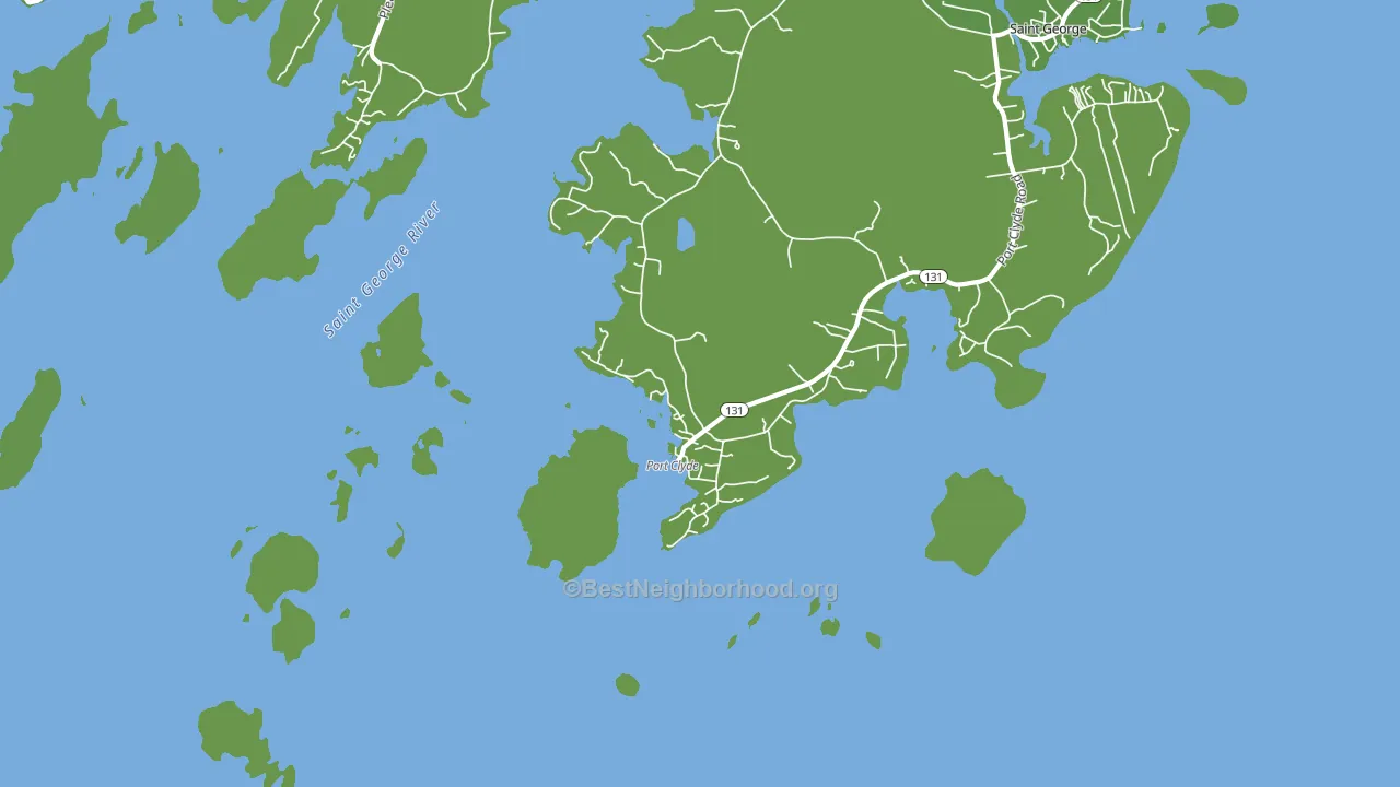 Port Clyde, ME block-group voter-turnout map