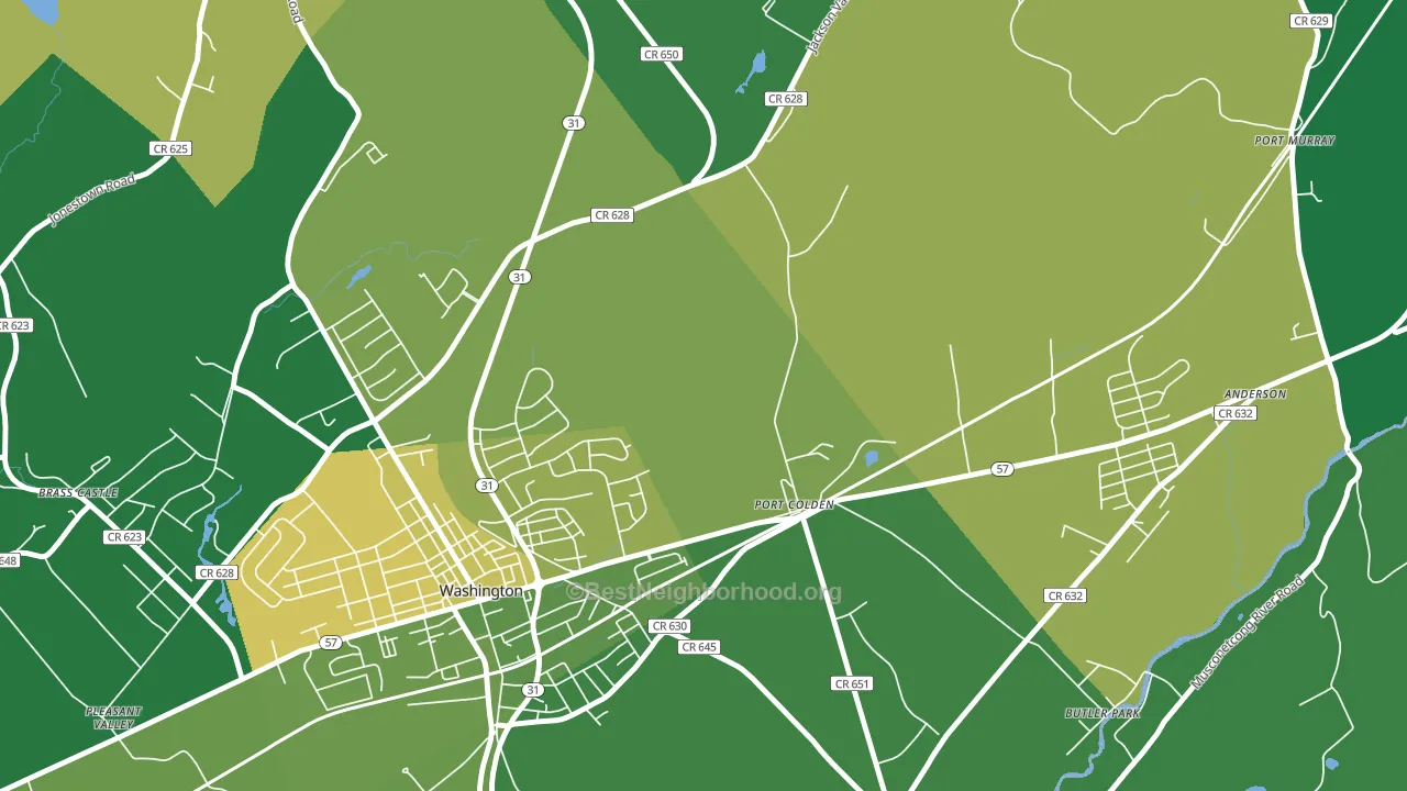 Port Colden, NJ block-group voter-turnout map