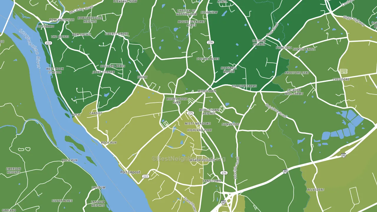 Port Deposit, MD block-group voter-turnout map