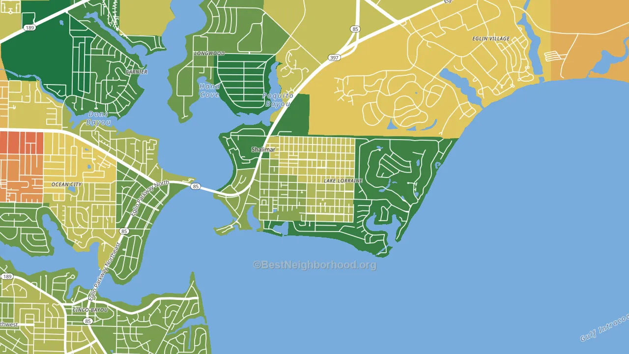 Port Dixie, Lake Lorraine, FL block-group voter-turnout map