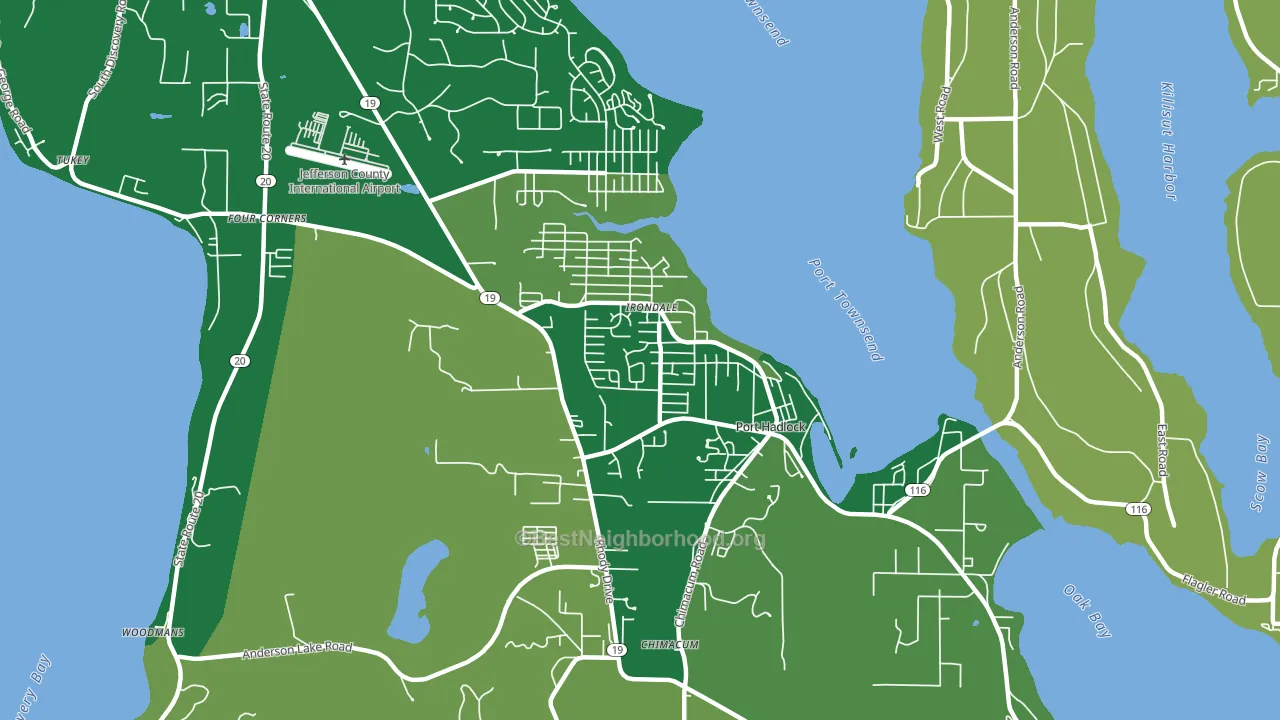 Port Hadlock-Irondale, WA block-group voter-turnout map