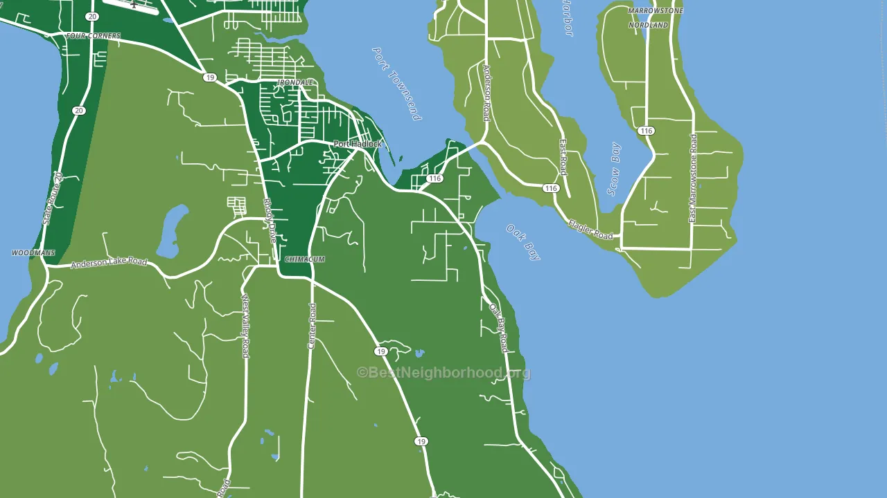 Port Hadlock, WA block-group voter-turnout map