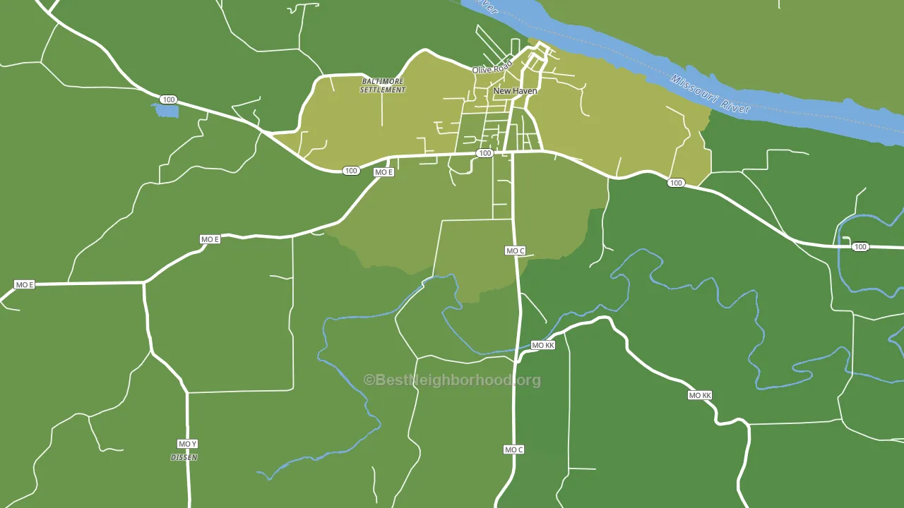 Port Hudson, MO block-group voter-turnout map