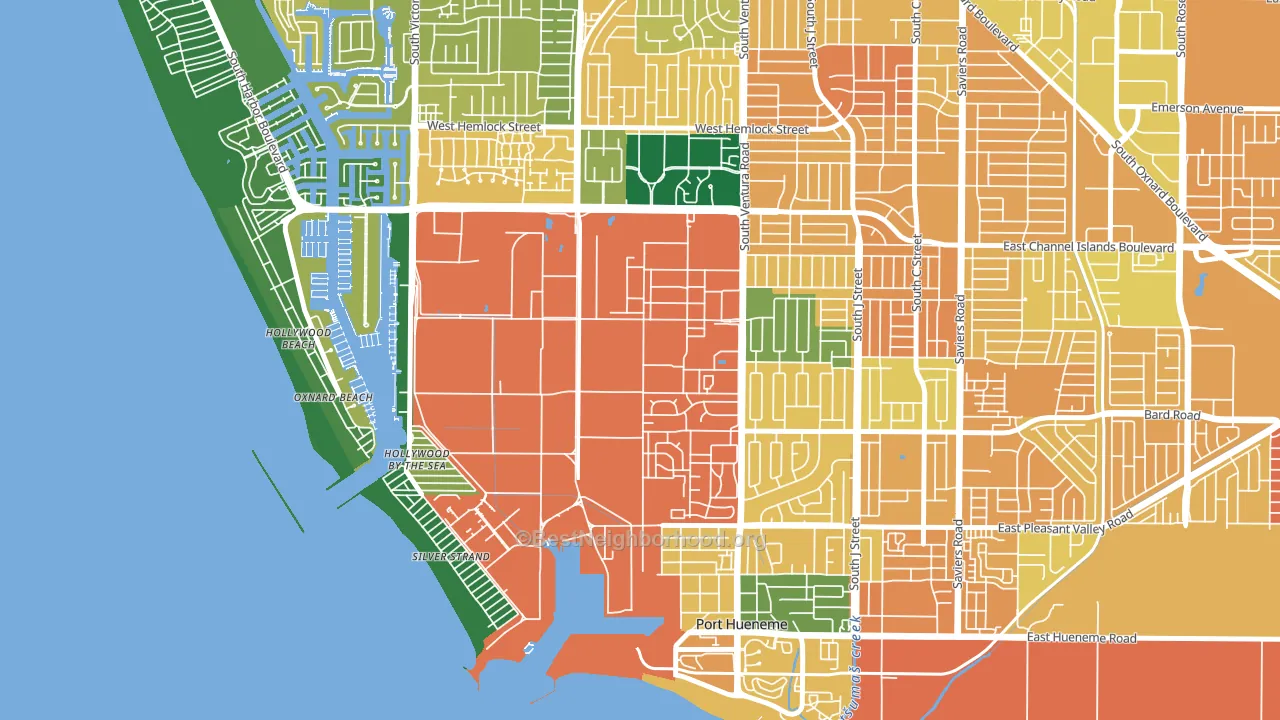 Port Hueneme Cbc Base, CA block-group voter-turnout map