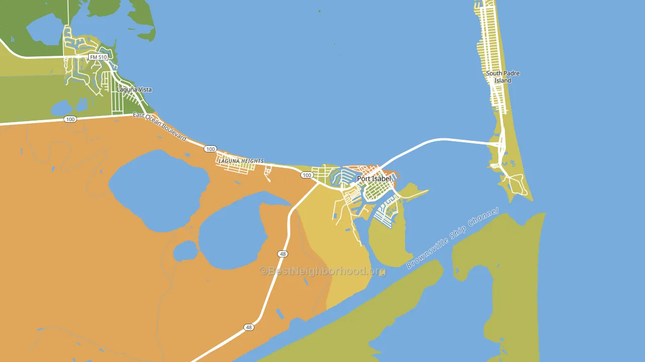 Port Isabel, TX block-group voter-turnout map