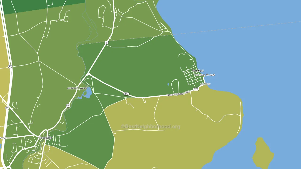 Port Kent, NY block-group voter-turnout map