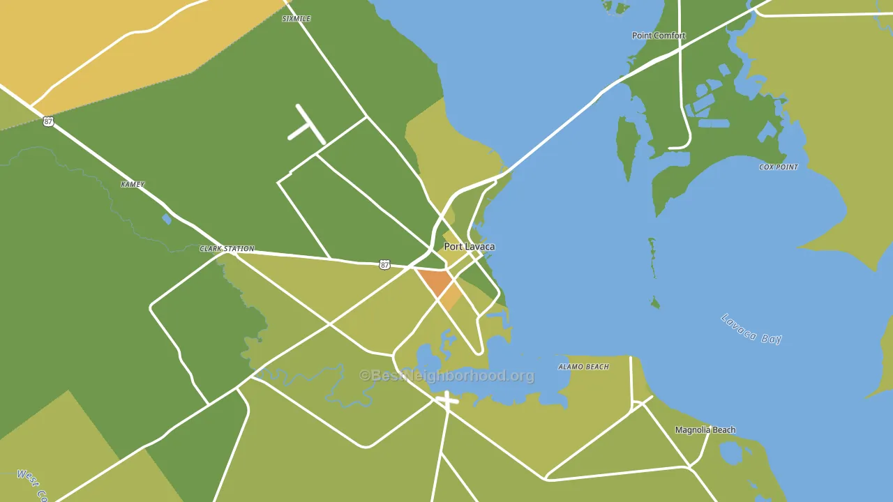 Port Lavaca, TX block-group voter-turnout map