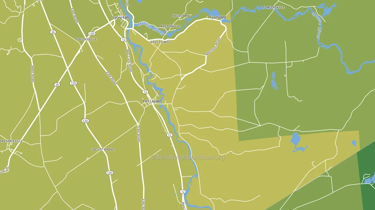 Port Leyden, NY block-group voter-turnout map