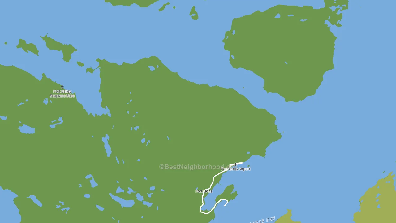 Port Lions, AK block-group voter-turnout map
