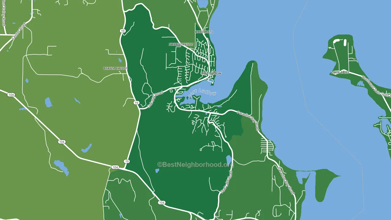 Port Ludlow, WA block-group voter-turnout map