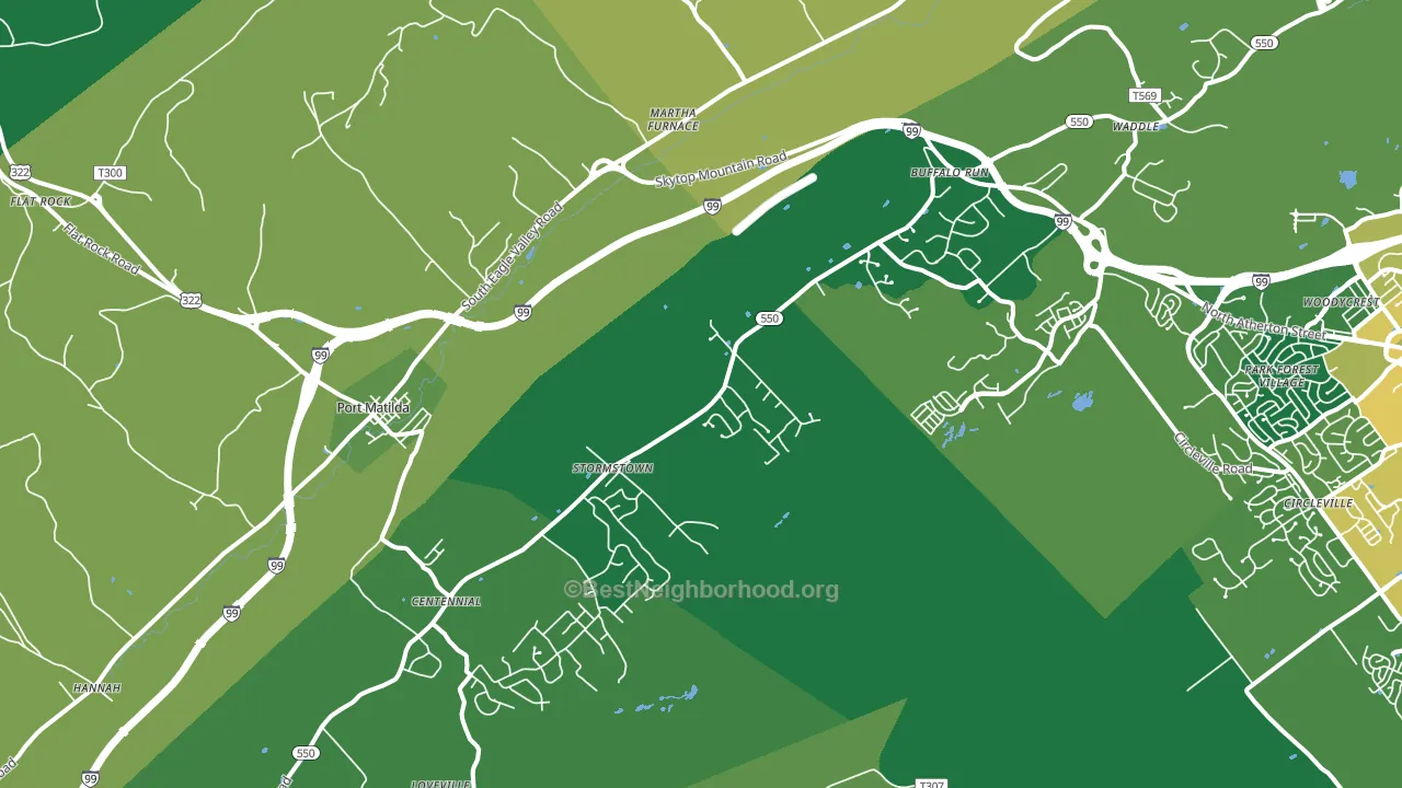Port Matilda, PA block-group voter-turnout map