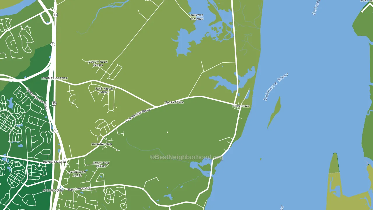 Port Penn, DE block-group voter-turnout map