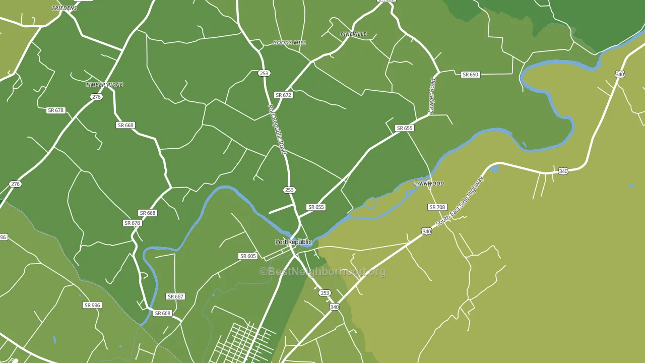 Port Republic, VA block-group voter-turnout map