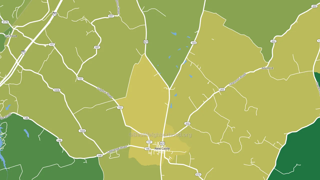 Port Royal, KY block-group voter-turnout map