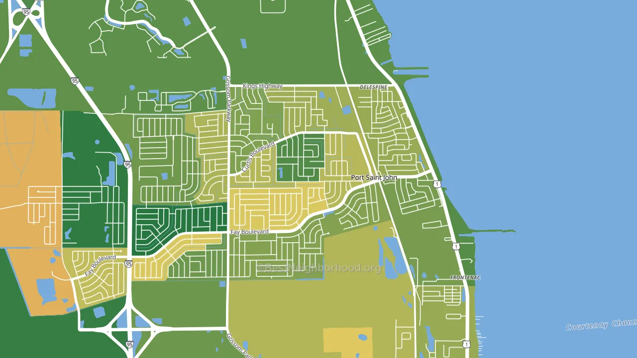 Port St. John, FL block-group voter-turnout map