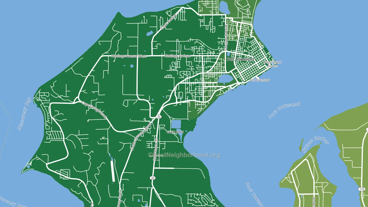 Port Townsend, WA block-group voter-turnout map