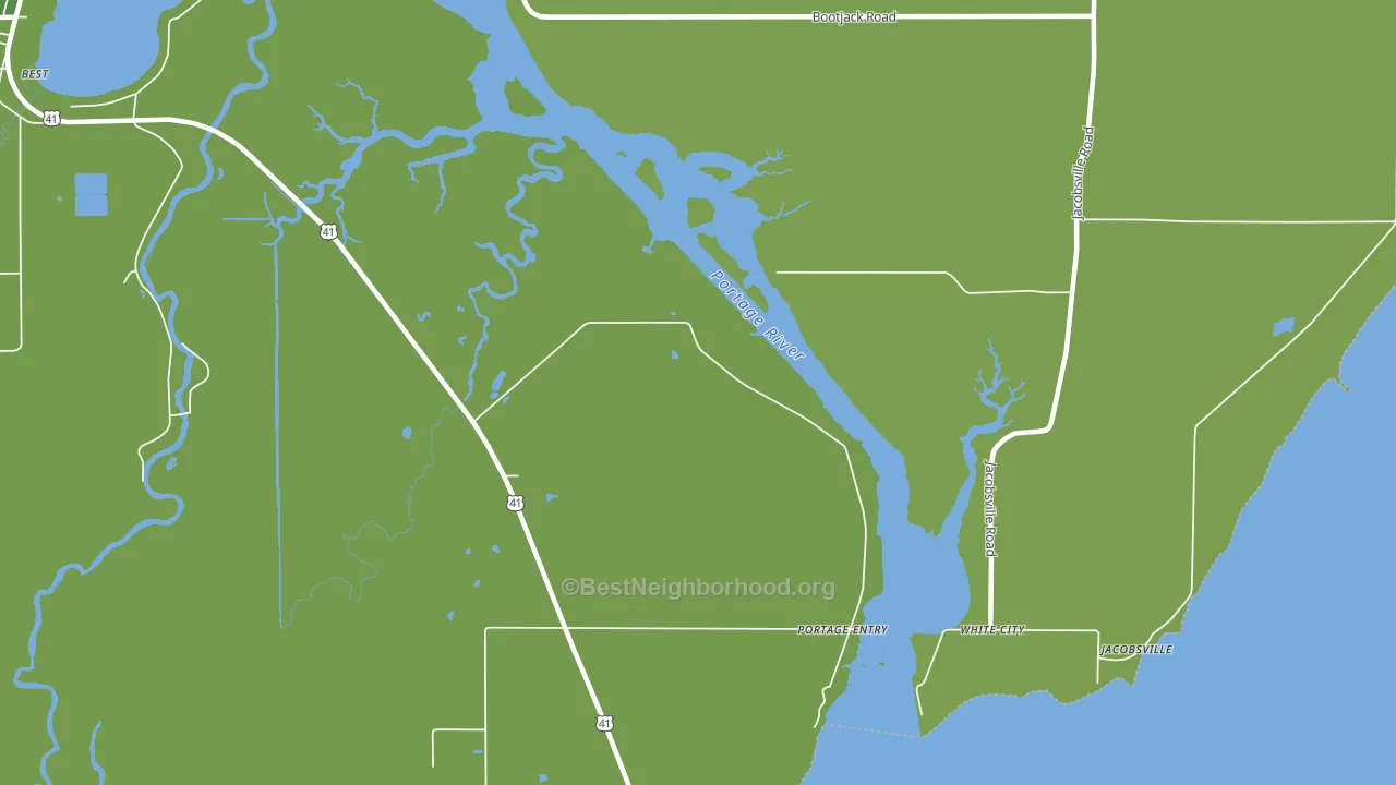Portage Entry, MI block-group voter-turnout map