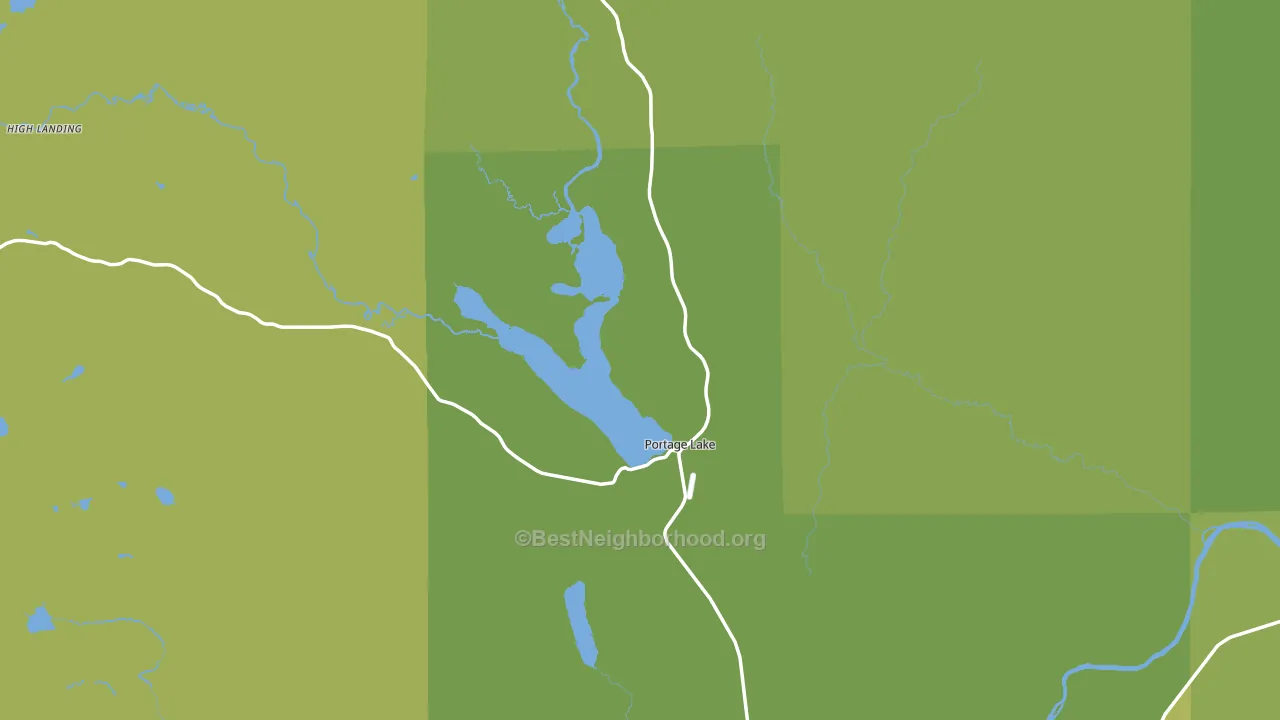 Portage, ME block-group voter-turnout map