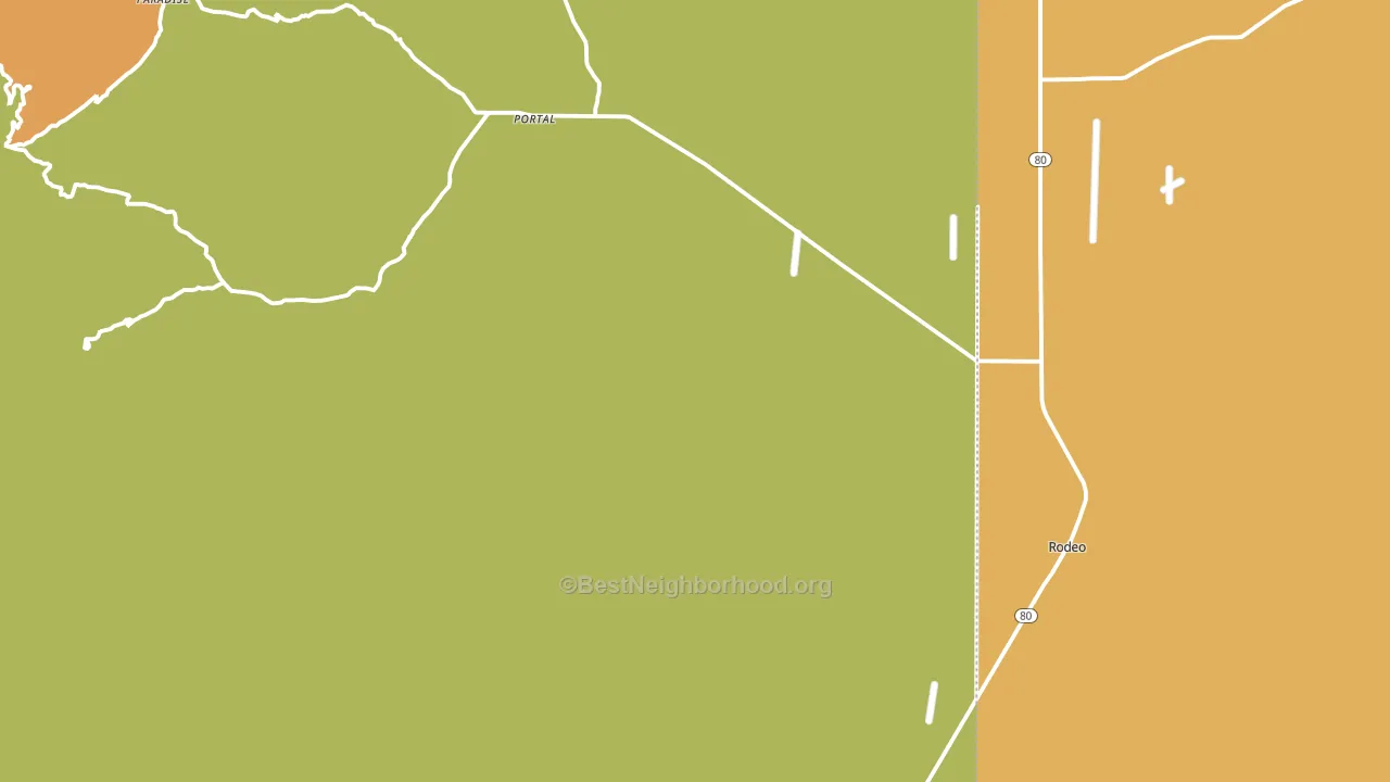 Portal, AZ block-group voter-turnout map