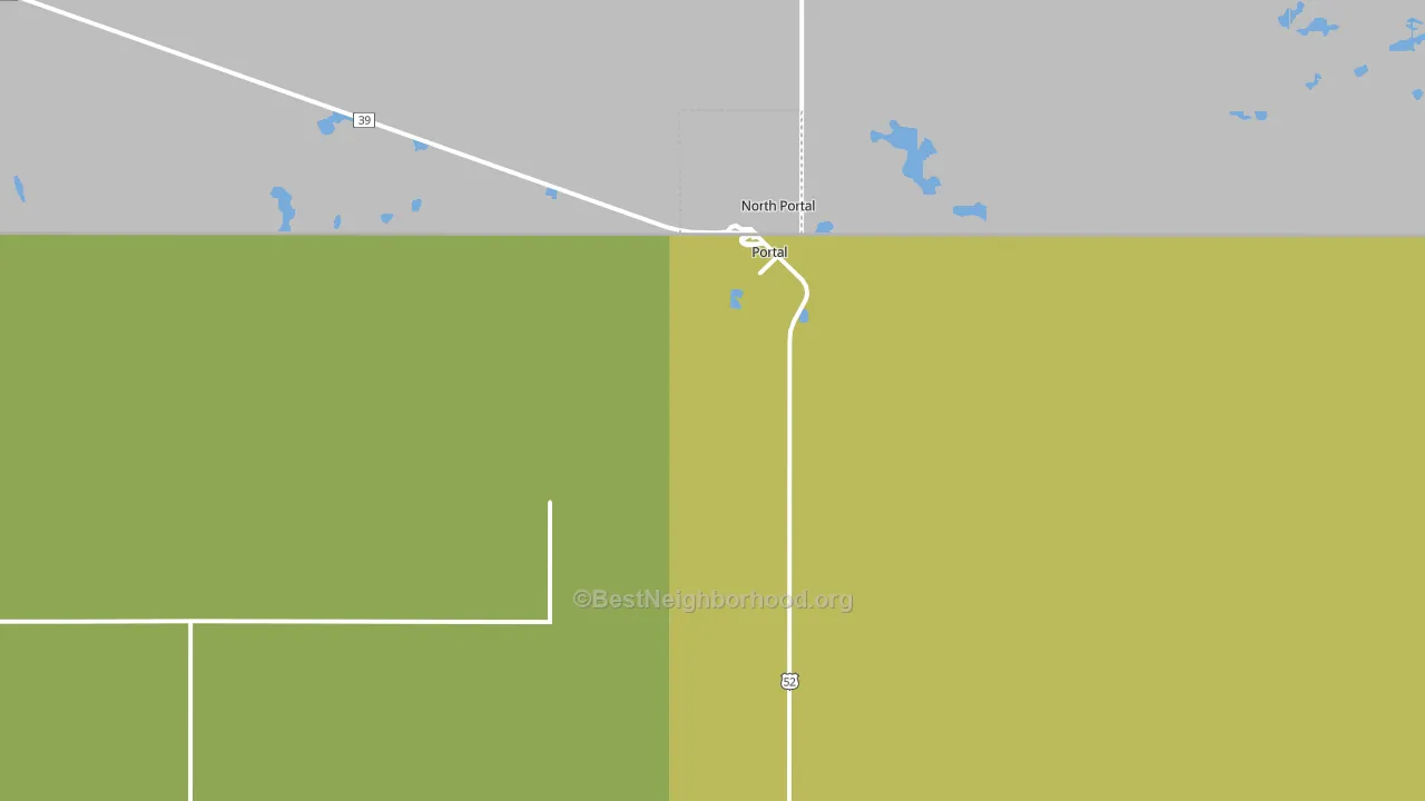 Portal, ND block-group voter-turnout map
