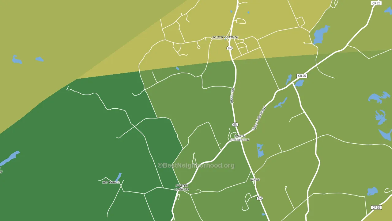 Porter Corners, NY block-group voter-turnout map