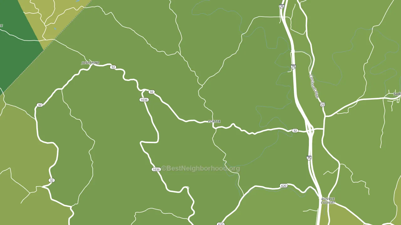Porter, KY block-group voter-turnout map