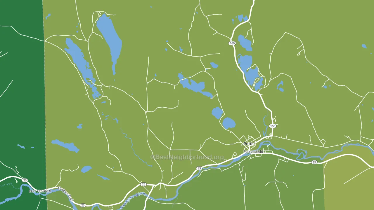 Porter, ME block-group voter-turnout map