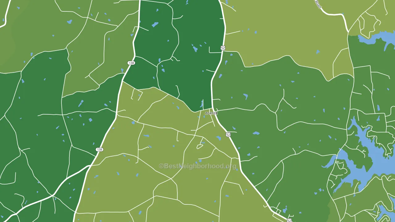 Porter, NC block-group voter-turnout map