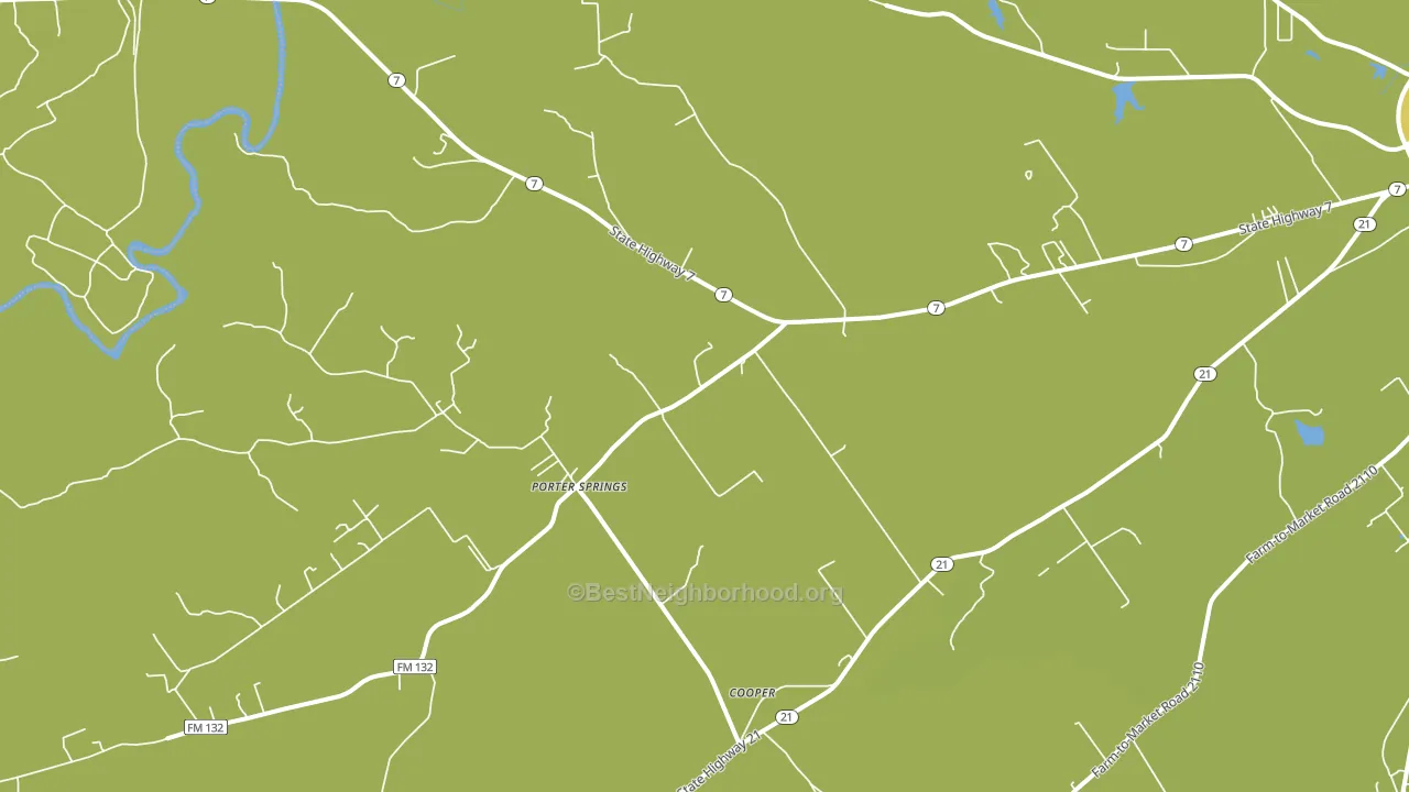 Porter Springs, TX block-group voter-turnout map
