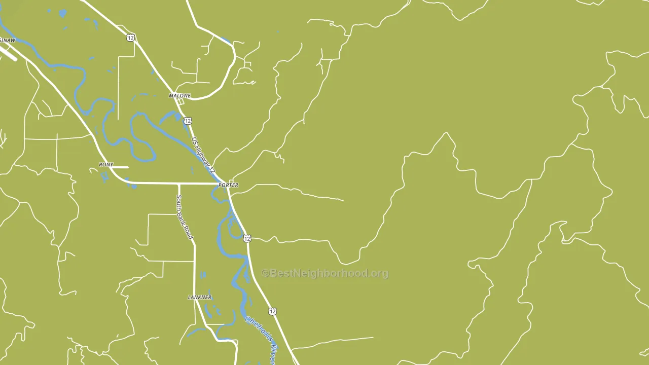 Porter, WA block-group voter-turnout map