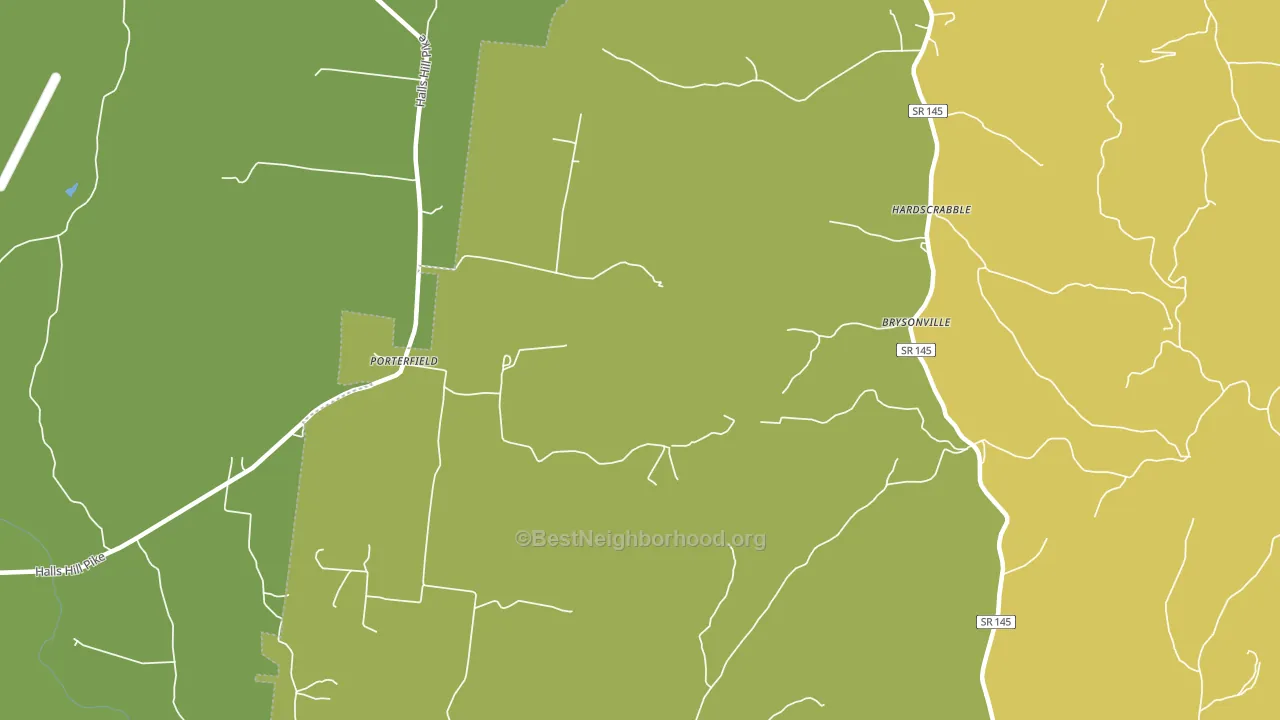 Porterfield, TN block-group voter-turnout map