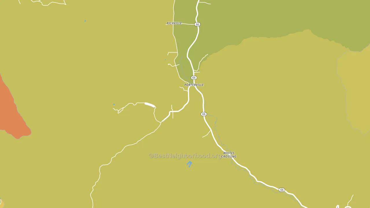 Porterville, UT block-group voter-turnout map