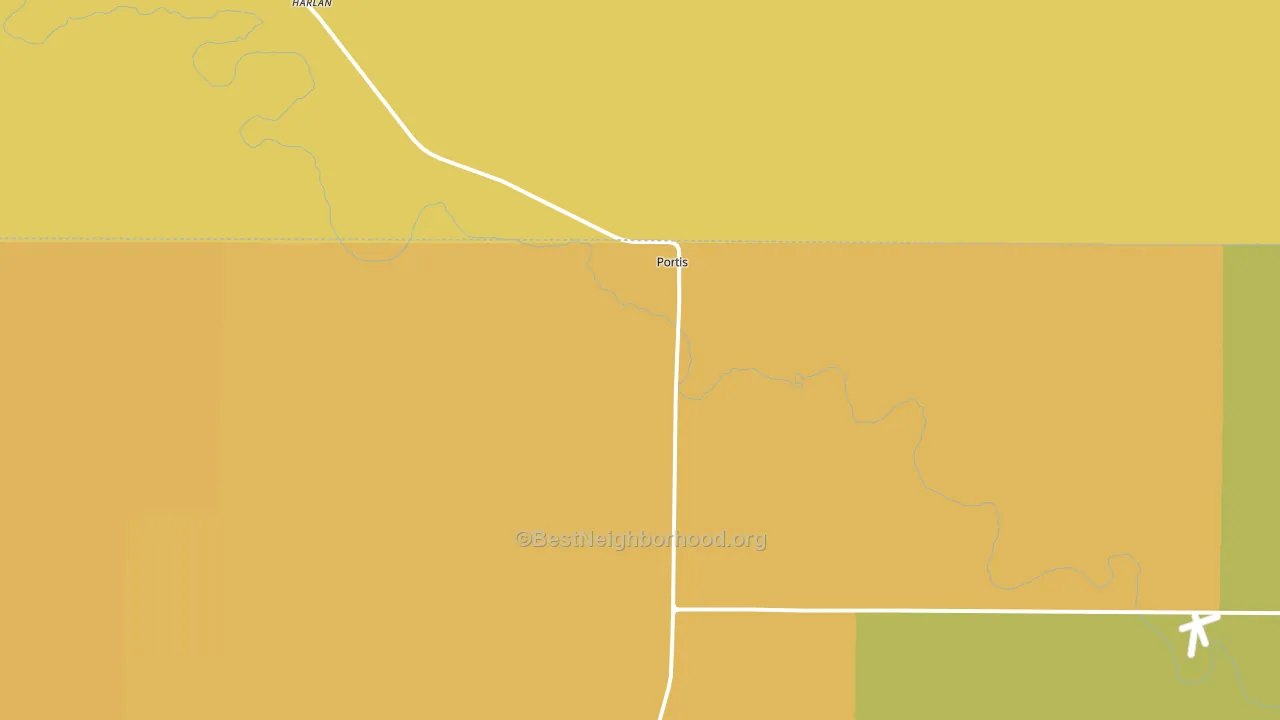 Portis, KS block-group voter-turnout map