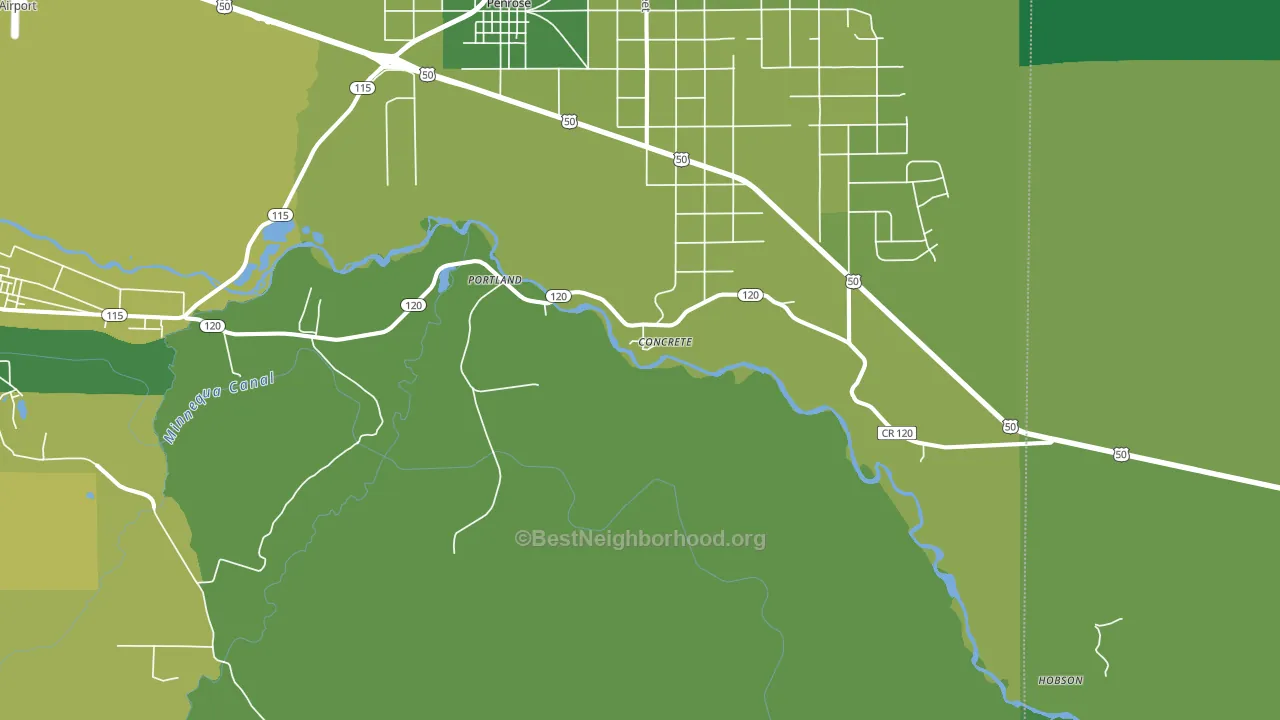 Portland, CO block-group voter-turnout map