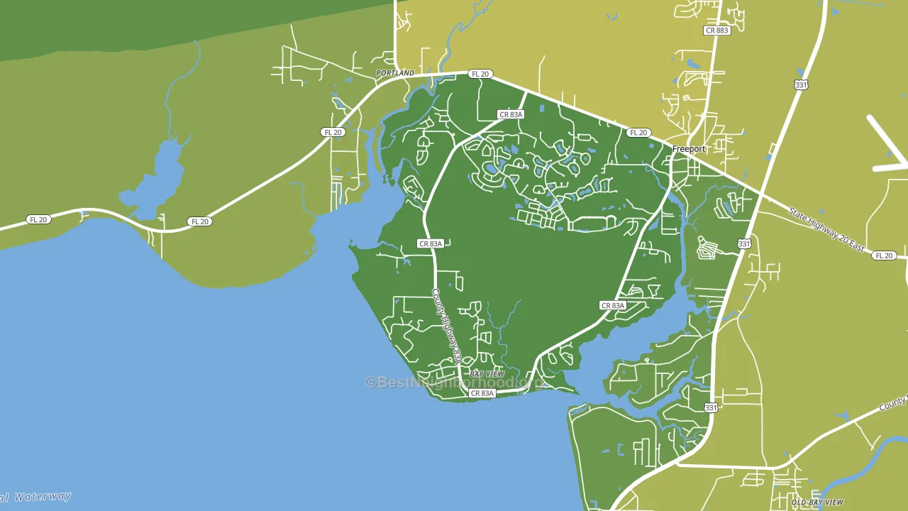 Portland, FL block-group voter-turnout map