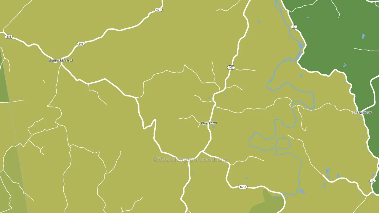 Portland, KY block-group voter-turnout map