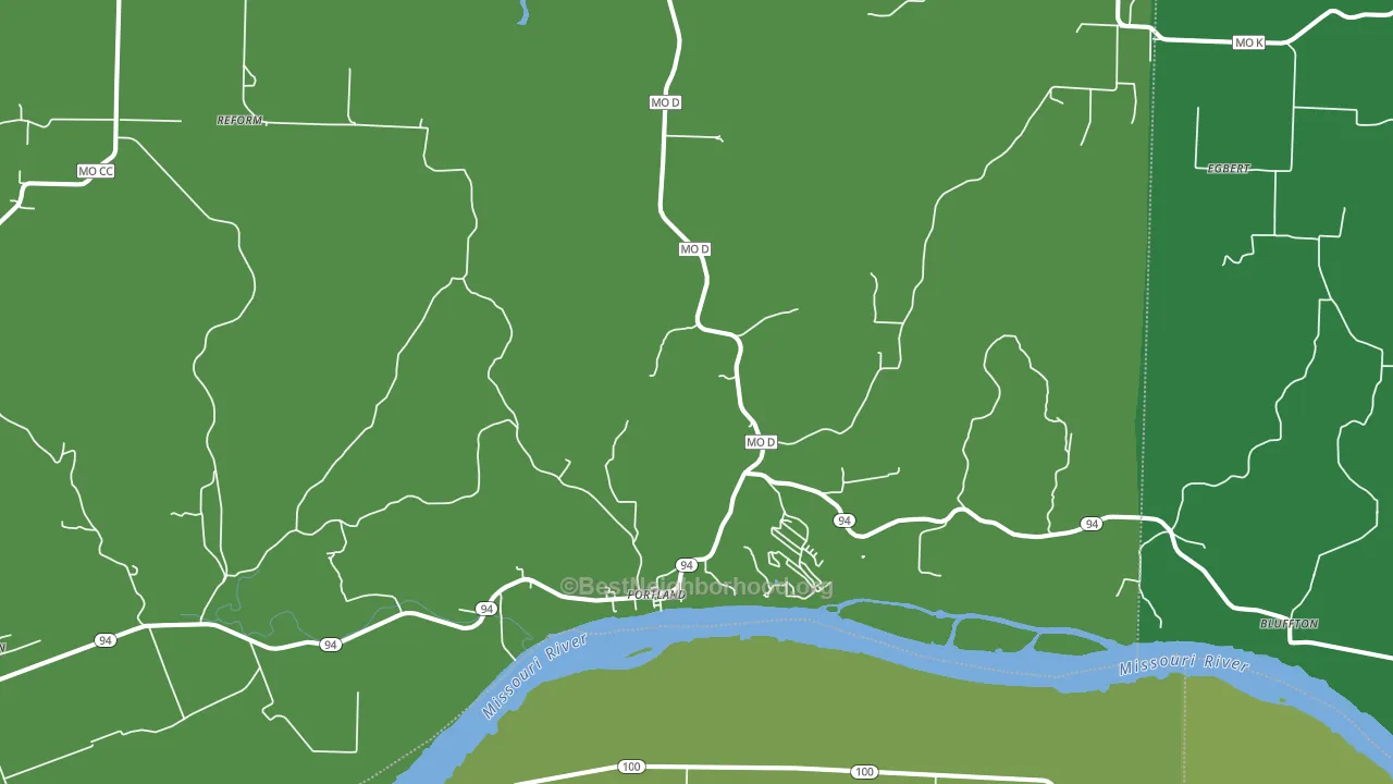 Portland, MO block-group voter-turnout map