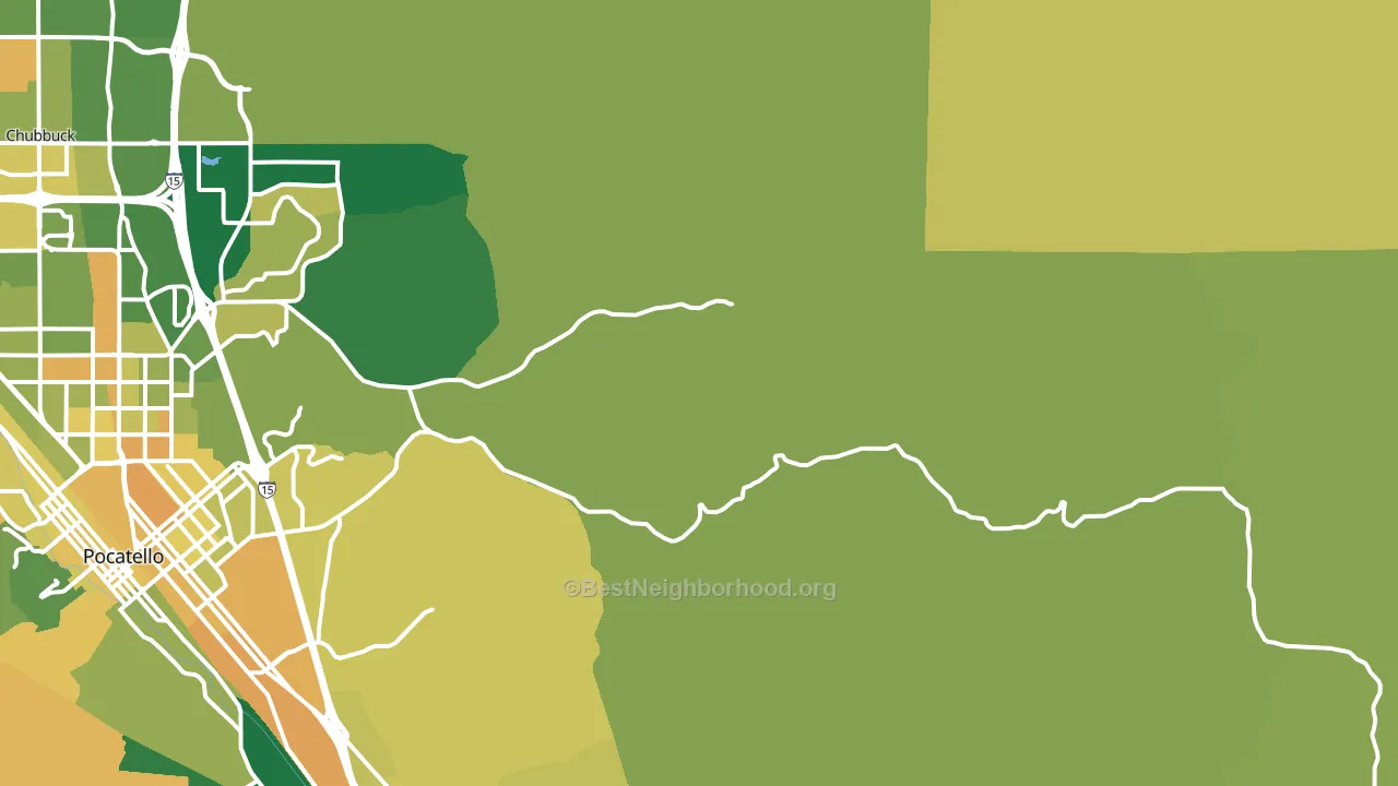Portneuf, ID block-group voter-turnout map