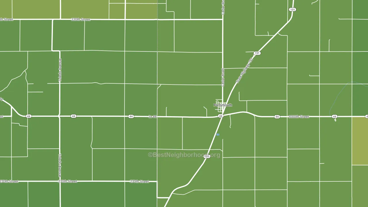 Portsmouth, IA block-group voter-turnout map