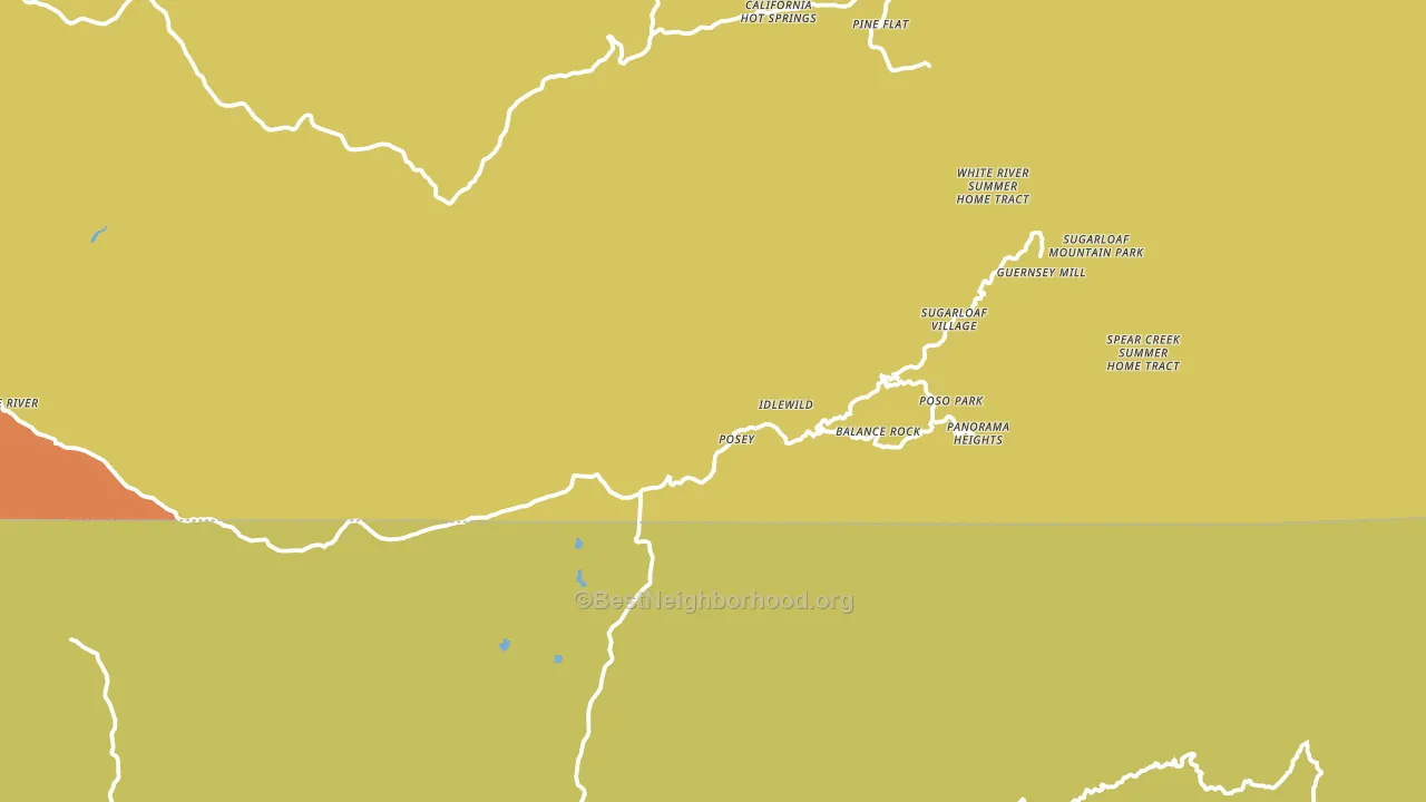 Posey, CA block-group voter-turnout map