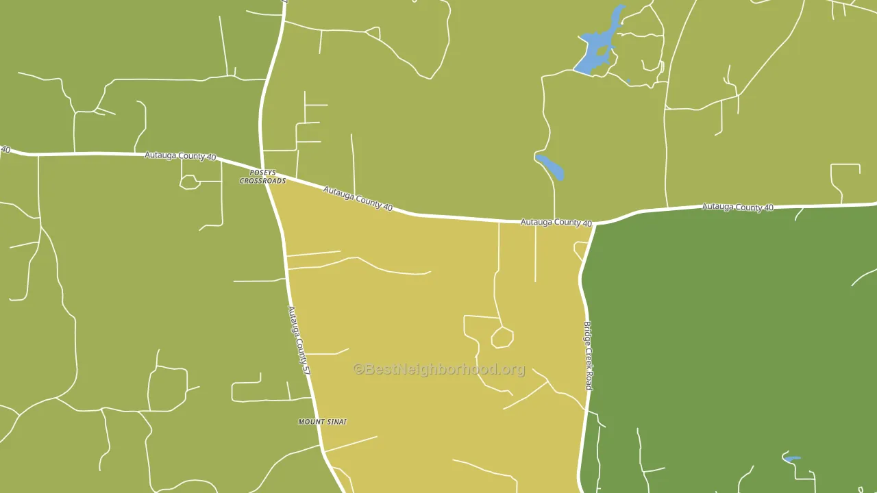 Poseys Crossroads, AL block-group voter-turnout map