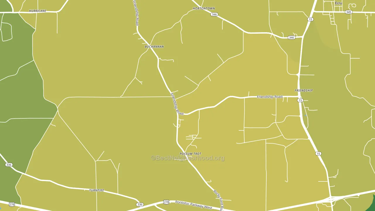 Possum Trot, MS block-group voter-turnout map