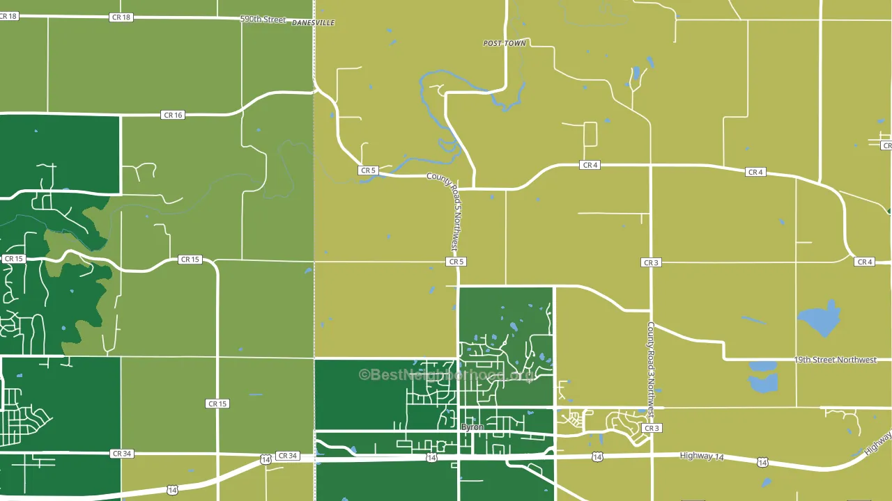Post Town, MN block-group voter-turnout map