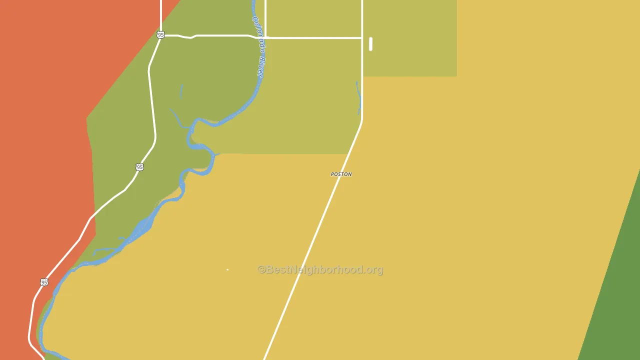 Poston, AZ block-group voter-turnout map