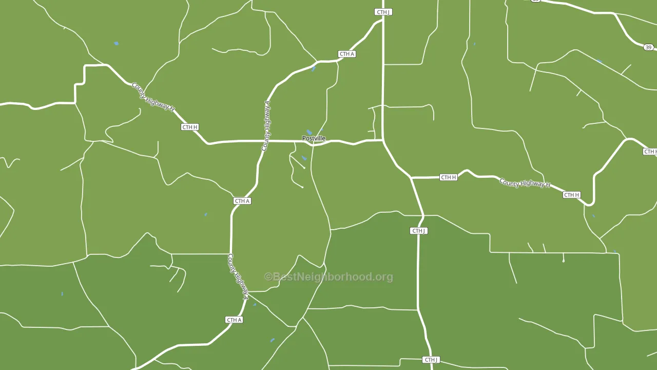 Postville, WI block-group voter-turnout map