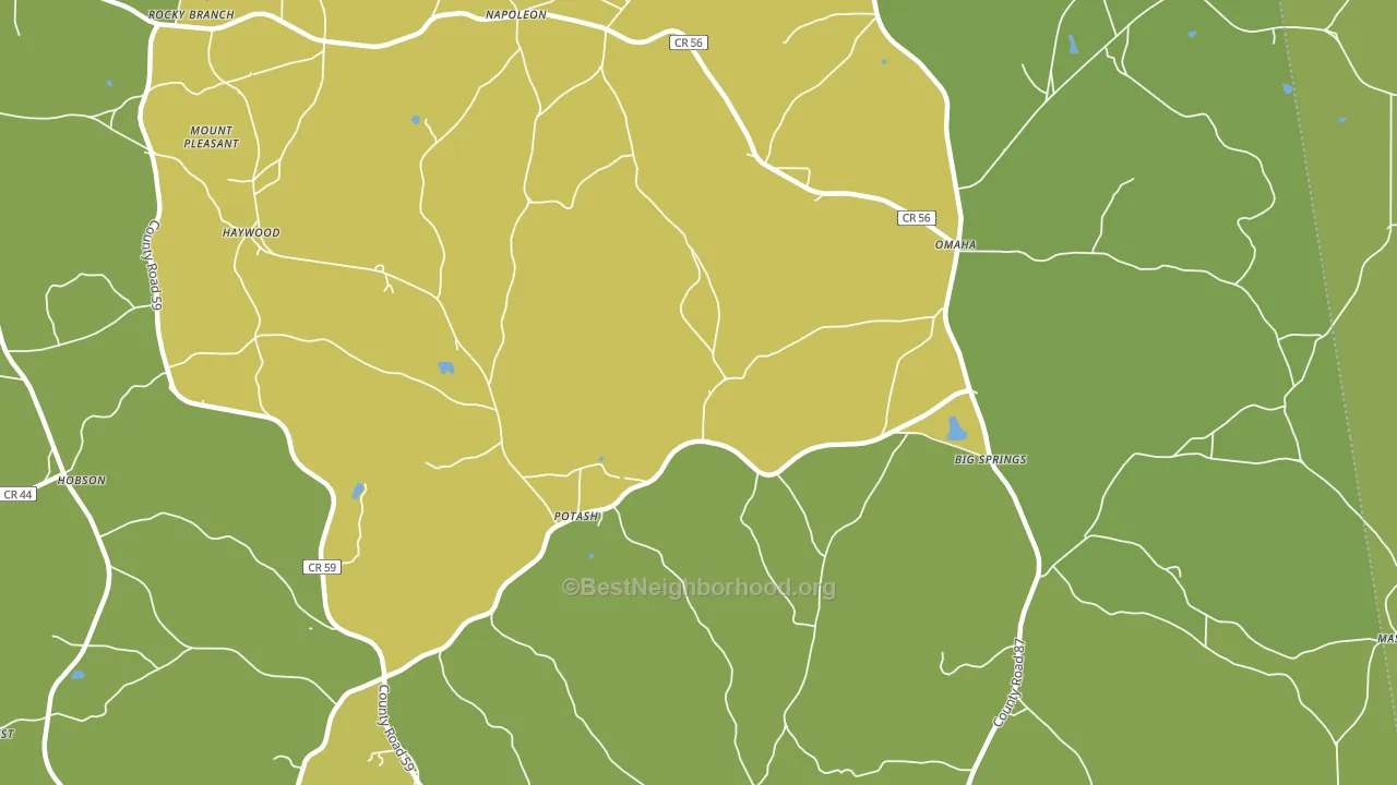 Potash, AL block-group voter-turnout map